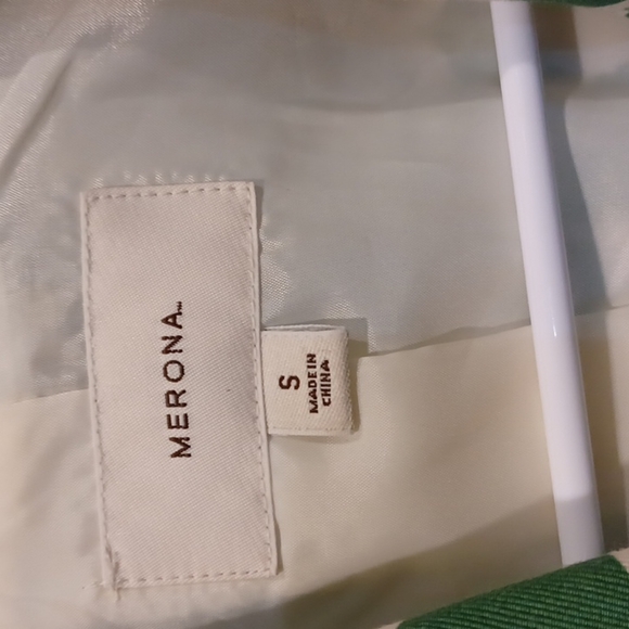 Green and cream merona trench coat - Picture 3 of 7